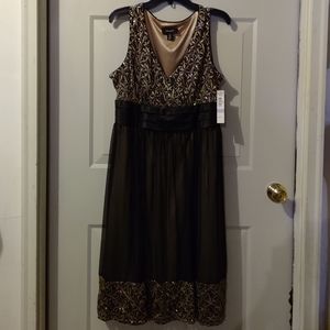 NEW Black & Gold Social/Special/Holiday Dress, By R & M Richards . Size …